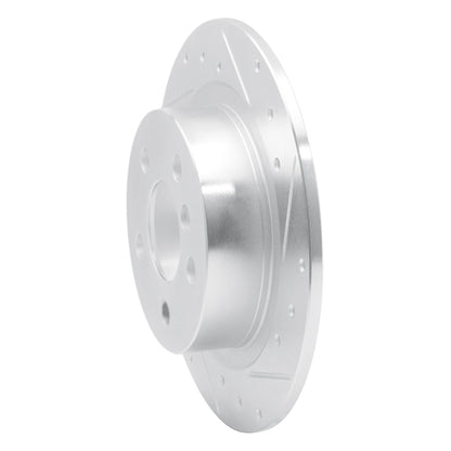 R1 Concepts R1 14-25 BMW 220i (Mexico) Rear Right Drilled & Slotted Silver Brake Rotor