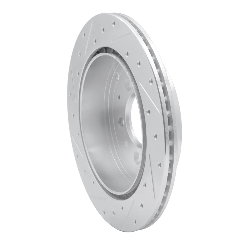 R1 Concepts R1 07-12 Ford Edge Rear Right Drilled & Slotted Silver Brake Rotor