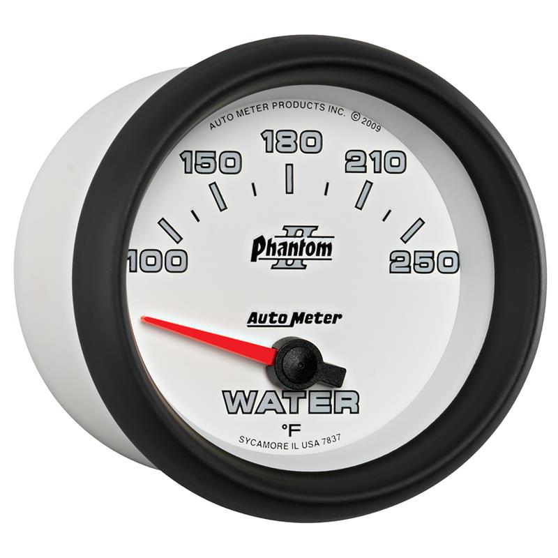 Autometer Phantom II 2-5/8in 100-250 Degrees F Electrical Water Temperature Gauge