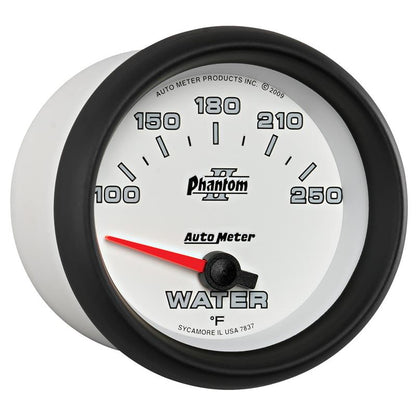 Autometer Phantom II 2-5/8in 100-250 Degrees F Electrical Water Temperature Gauge
