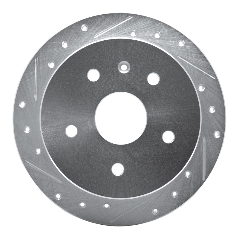 R1 Concepts R1 99-02 Daewoo Leganza Rear Left Drilled & Slotted Silver Brake Rotor