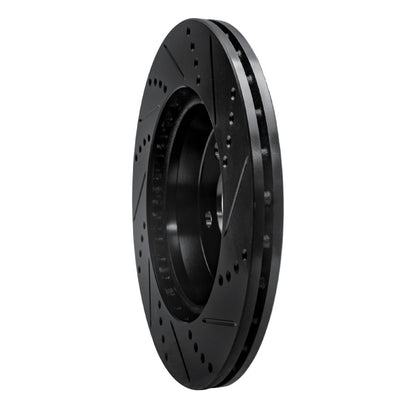 R1 Concepts R1 15-23 Mercedes-Benz E300 Rear Left Drilled & Slotted Black Brake Rotor