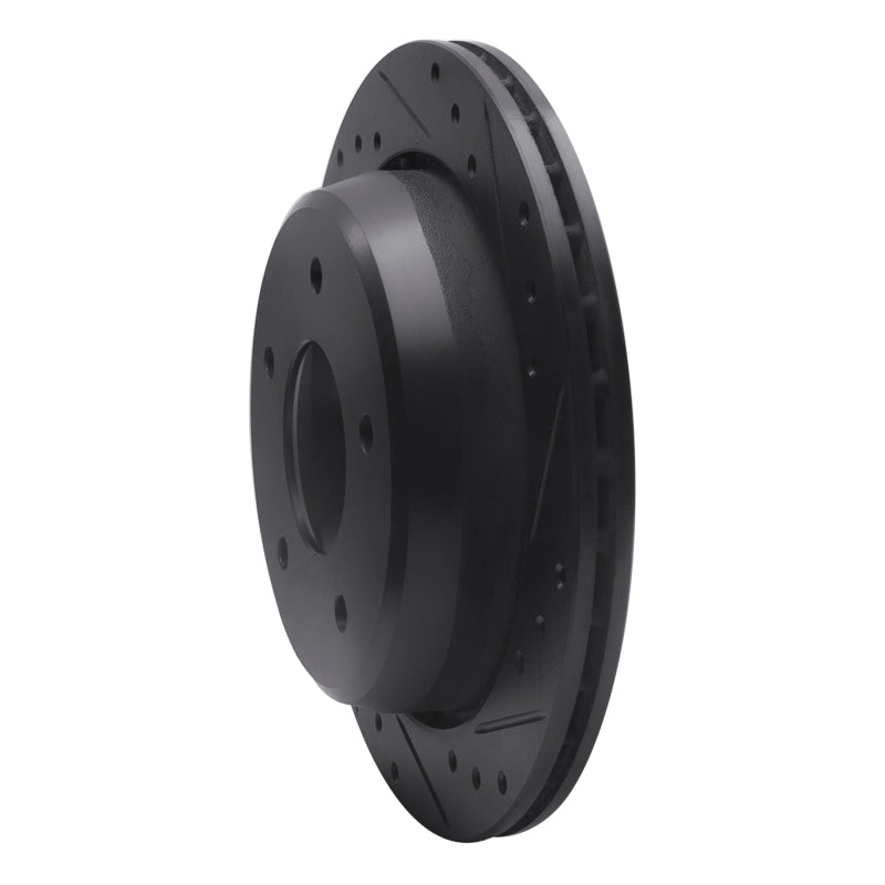 R1 Concepts R1 94-96 Chevrolet Impala Rear Right Drilled & Slotted Black Brake Rotor