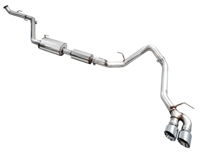 AWE Tuning Exhaust for 4th Gen Toyota Tacoma Dual Chrome Silver Tips