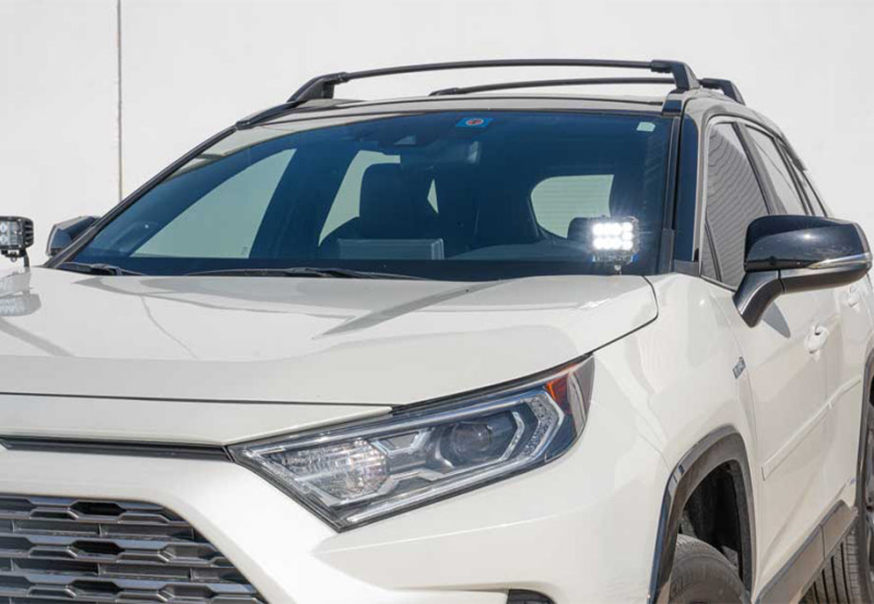Cali Raised LED Cali Raised 2019+ Rav4 Ditch Mount Kit - 2 27W Side Projecting Led Pods/Toyota Oem SQ Style Ditch L