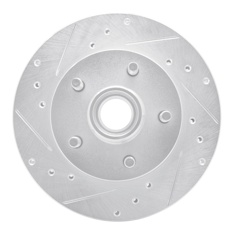 R1 Concepts R1 95-97 Ford Ranger (USA/Canada) Front Left Drilled & Slotted Silver Brake Rotor