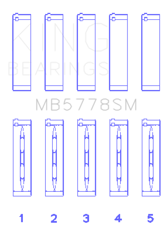King Engine Bearings Audi/VW 1.8/2.0 TSI/TFSI Main Bearing Set - Size STD
