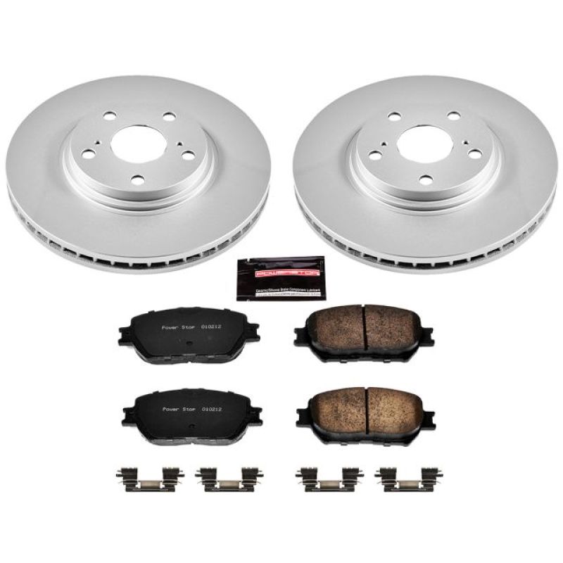 PowerStop Power Stop 02-04 Toyota Camry Front Z17 Evolution Geomet Coated Brake Kit