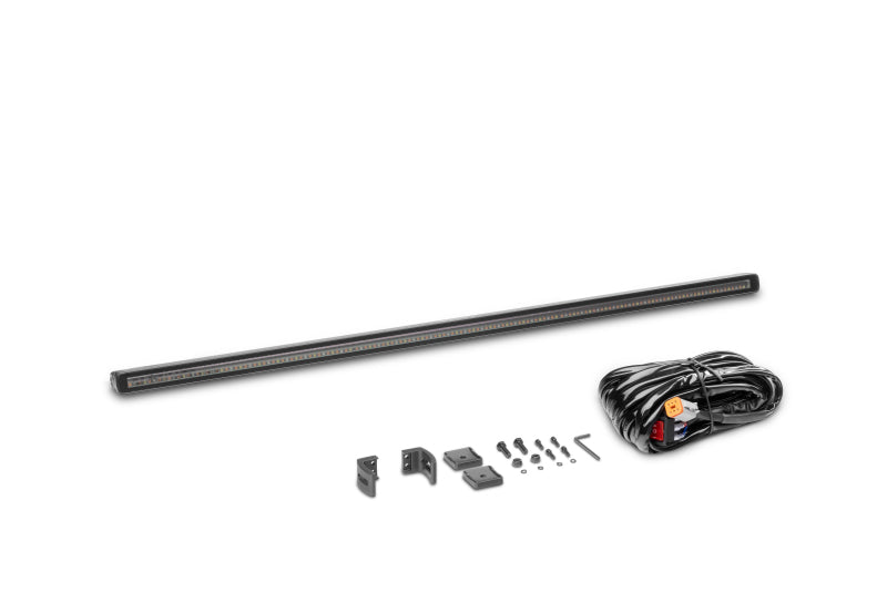 Go Rhino Xplor Flash Series Sgl Multi Function LED Light Bar (Track Mount) 30in. - Blk