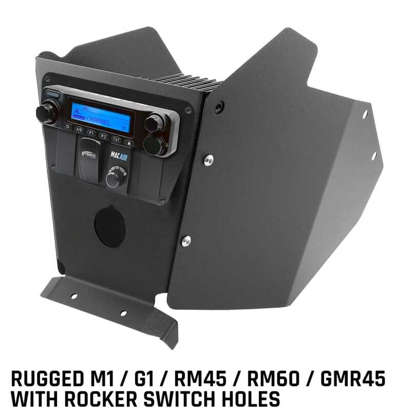 Rugged Radios Can-Am X3 Mount Kit w/Multi Mount Side Panels - M1/G1/RM45/RM60/GMR45 w/Switch Holes