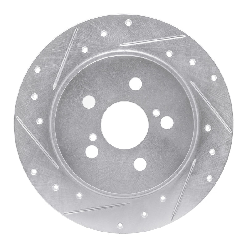 R1 Concepts R1 09-15 Toyota Corolla (Mexico) Rear Left Drilled & Slotted Silver Brake Rotor