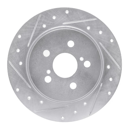 R1 Concepts R1 09-15 Toyota Corolla (Mexico) Rear Left Drilled & Slotted Silver Brake Rotor