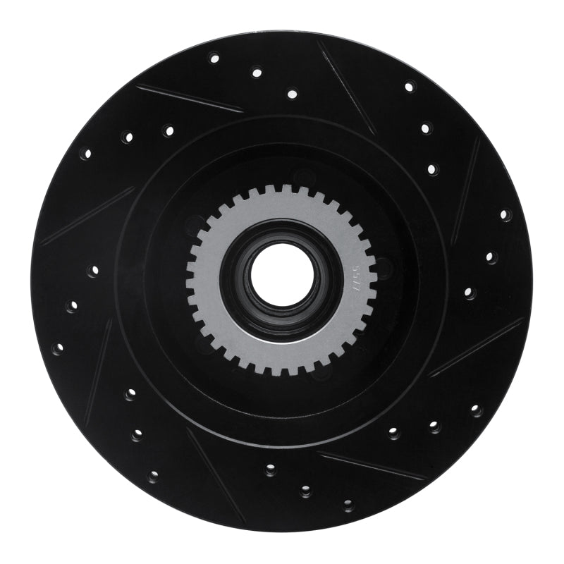 R1 Concepts R1 91-96 Buick COMMERCIAL CHASSIS Front Left Drilled & Slotted Black Brake Rotor