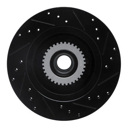R1 Concepts R1 91-96 Buick COMMERCIAL CHASSIS Front Left Drilled & Slotted Black Brake Rotor