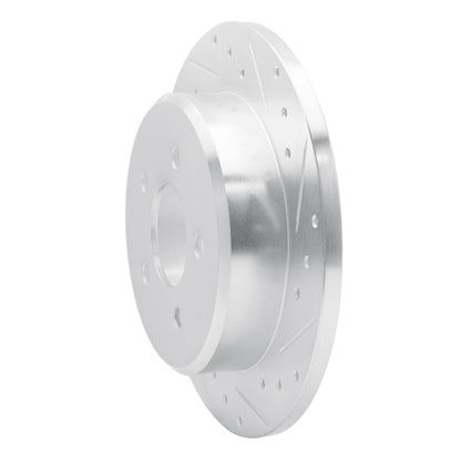 R1 Concepts R1 91-95 Ford Crown Victoria Rear Right Drilled & Slotted Silver Brake Rotor