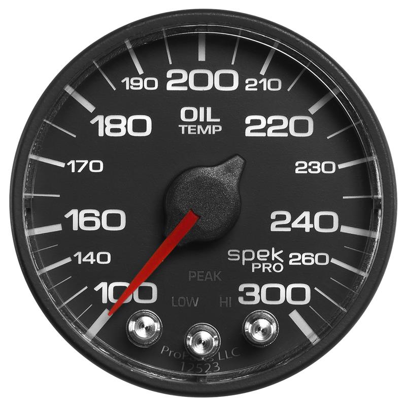 Autometer Spek-Pro 52.4mm 100-300 F Deg Digital Stepper Motor Oil Temp Gauge
