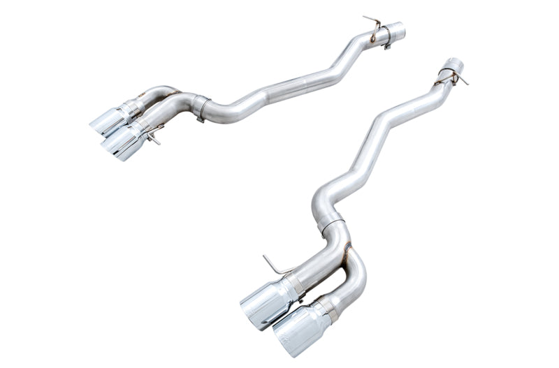 AWE Tuning 18-19 BMW M5 (F90) 4.4T AWD Axle-Back Exhaust - Track Edition (Chrome Silver Tips)