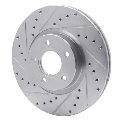 R1 Concepts R1 04-19 Ford Escape Front Left Drilled & Slotted Silver Brake Rotor