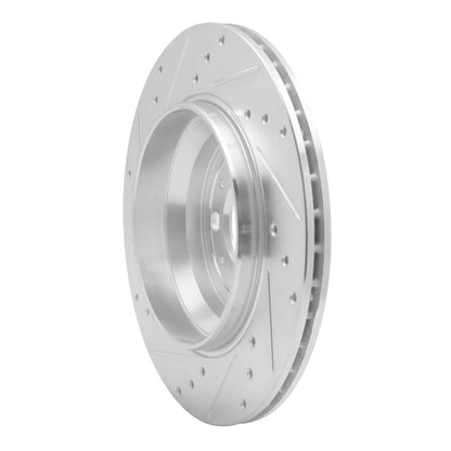 R1 Concepts R1 03-14 Volvo XC90 Rear Right Drilled & Slotted Silver Brake Rotor
