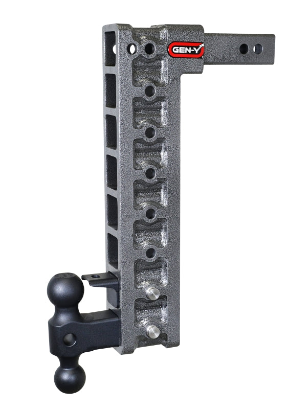 GEN-Y Hitch Gen-Y Mega Duty 2in Shank 17.5in Drop 10K Hitch w/Dual-Ball/Pintle Lock/Stabilizer Kit