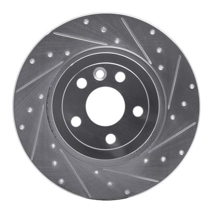 R1 Concepts R1 16-19 Land Rover Range Rover Evoque Rear Right Drilled & Slotted Silver Brake Rotor