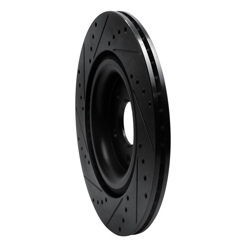 R1 Concepts R1 14-21 Jaguar F-Type Rear Right Drilled & Slotted Black Brake Rotor