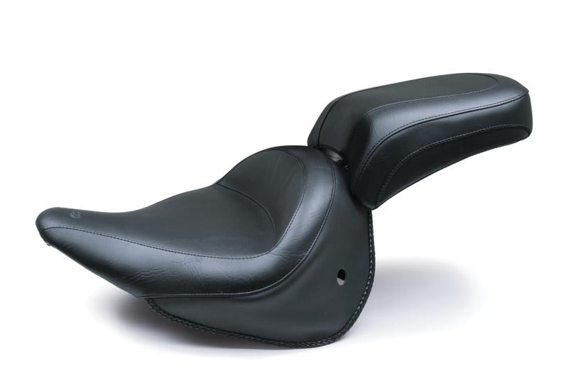 Mustang Motorcycle Mustang 05-17 Harley Deluxe (With Standard Rack) Wide Touring Passenger Seat - Black