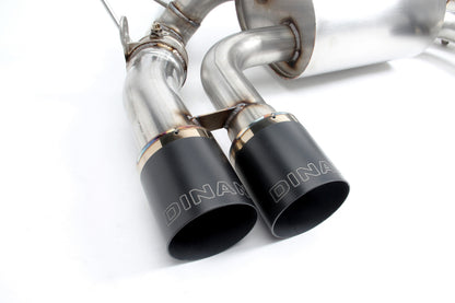 Dinan 15-20 BMW M3/M4 (F80/F82/F83) Free Flow Axleback Exhaust System - Black Tips