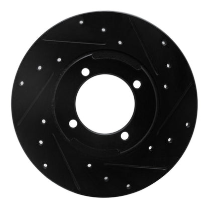 R1 Concepts R1 82-84 Mazda B2000 Front Right Drilled & Slotted Black Brake Rotor