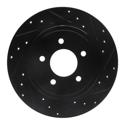 R1 Concepts R1 05-08 Ford Escape Rear Right Drilled & Slotted Black Brake Rotor