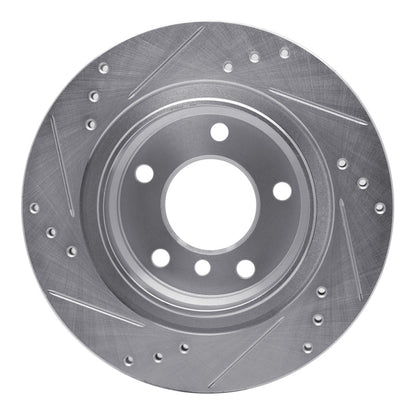 R1 Concepts R1 99-06 BMW 323I Rear Right Drilled & Slotted Silver Brake Rotor