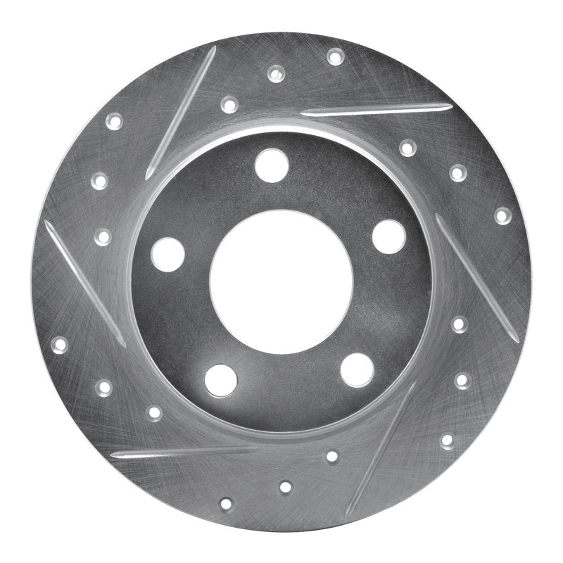 R1 Concepts R1 99-02 Audi A6 Quattro Rear Left Drilled & Slotted Silver Brake Rotor