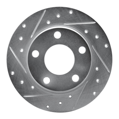 R1 Concepts R1 99-02 Audi A6 Quattro Rear Left Drilled & Slotted Silver Brake Rotor