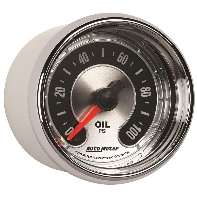 Autometer American Muscle 52mm Full Sweep Electric 0-100 PSI Oil Pressure Gauge