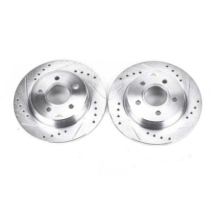 PowerStop Power Stop 12-18 Ford Focus Rear Evolution Drilled & Slotted Rotors - Pair