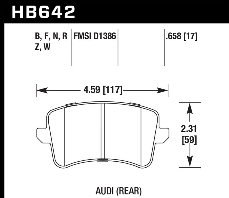 Hawk Performance Hawk 09-10 Audi A4/A4 Quattro/A5 Quattro/Q5/S5 / 10 S4 HPS Street Rear Brake Pads