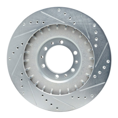 R1 Concepts R1 98-04 Mitsubishi Montero Front Left Drilled & Slotted Silver Brake Rotor