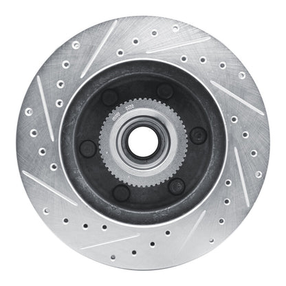 R1 Concepts R1 94-02 Chevrolet Express 2500 Front Right Drilled & Slotted Silver Brake Rotor
