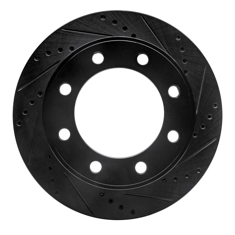 R1 Concepts R1 99-05 Ford F-250 4WD (Super Duty) Front Right Drilled & Slotted Black Brake Rotor
