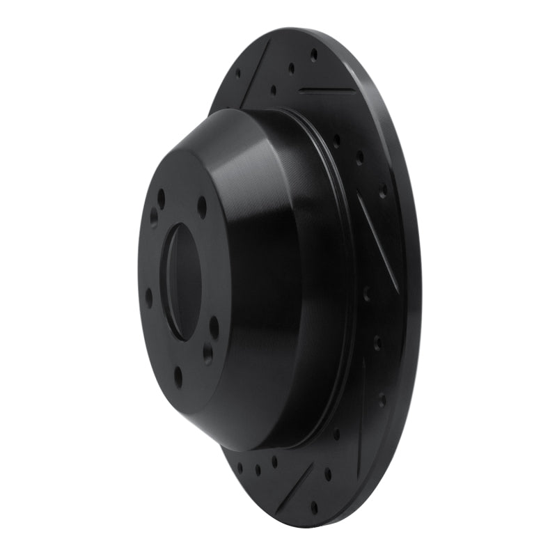 R1 Concepts R1 10-21 Hyundai Santa Fe Rear Left Drilled & Slotted Black Brake Rotor