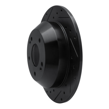 R1 Concepts R1 10-21 Hyundai Santa Fe Rear Left Drilled & Slotted Black Brake Rotor
