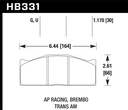 Hawk Performance Hawk DTC-80 AP Racing/Brembo 30mm Race Brake Pads