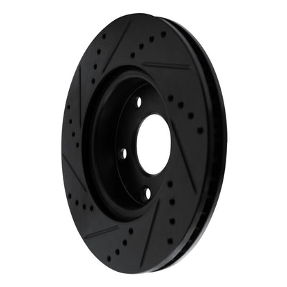 R1 Concepts R1 19-25 Mazda 3 Front Right Drilled & Slotted Black Brake Rotor