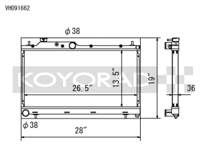 Koyo 08-15 Subaru WRX / STI 05-09 Subaru Legacy GT 2.5L (MT / w/ Filler Neck) Radiator