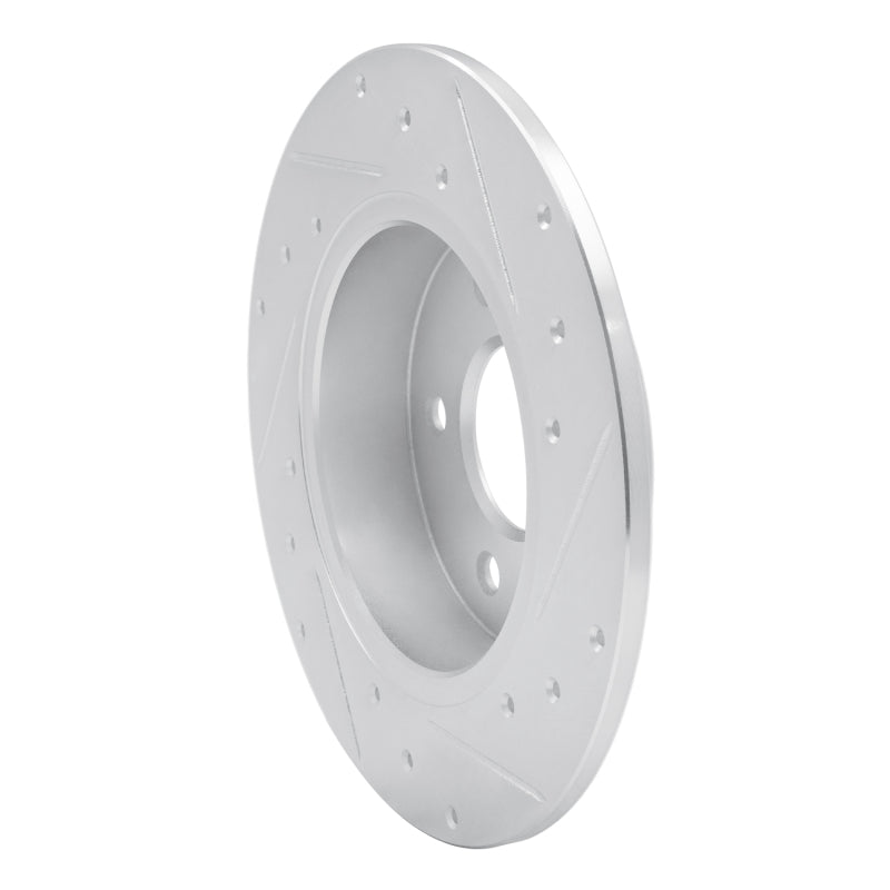 R1 Concepts R1 19-25 Nissan Kicks Rear Left Drilled & Slotted Silver Brake Rotor
