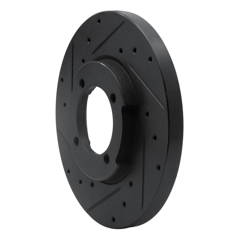 R1 Concepts R1 82-84 Mazda B2000 Front Left Drilled & Slotted Black Brake Rotor