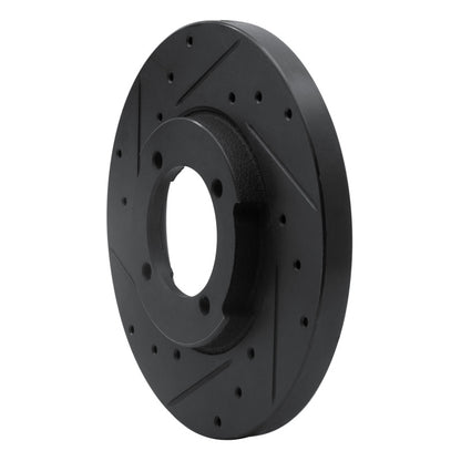 R1 Concepts R1 82-84 Mazda B2000 Front Left Drilled & Slotted Black Brake Rotor