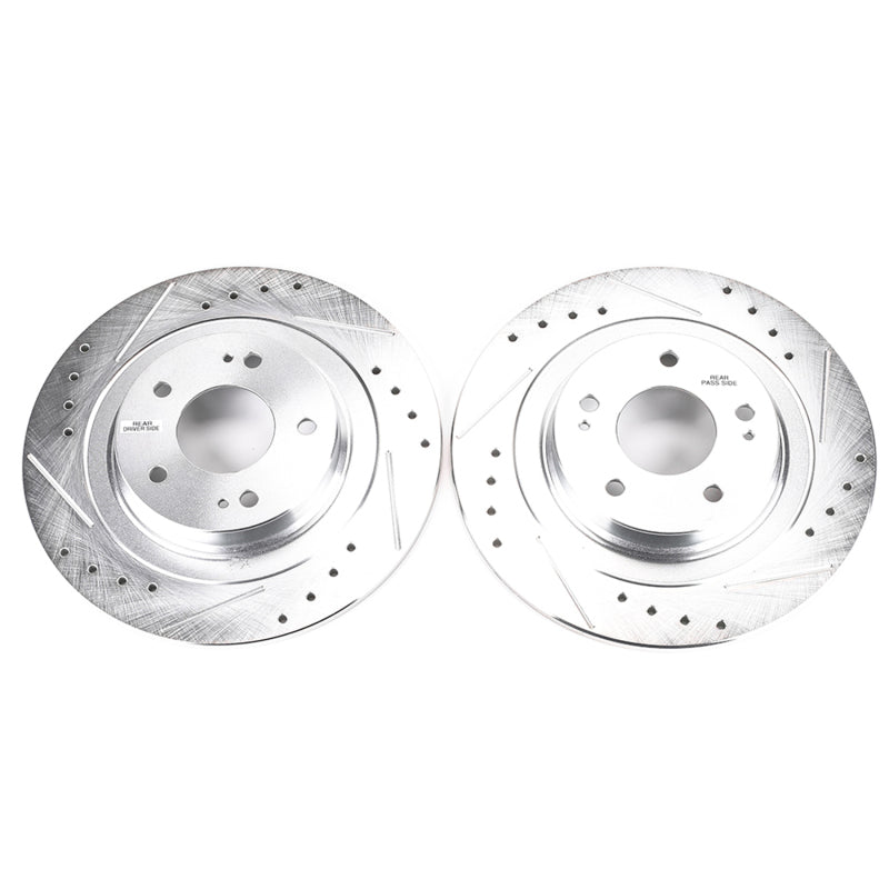 PowerStop Power Stop 2018 Mitsubishi Eclipse Cross Rear Evolution Drilled & Slotted Rotors - Pair