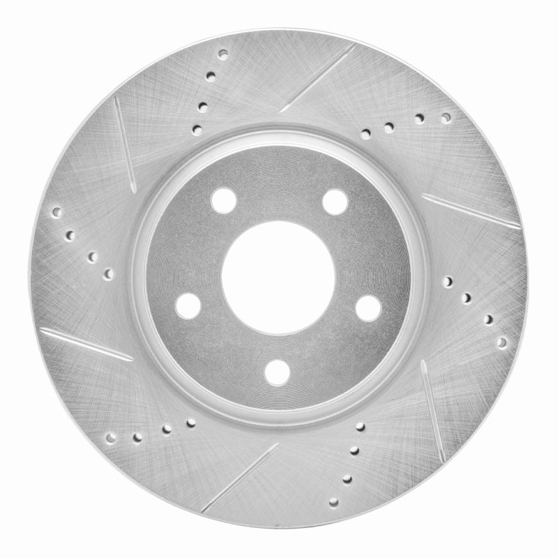 R1 Concepts R1 04-12 Chevrolet HHR Front Left Drilled & Slotted Silver Brake Rotor