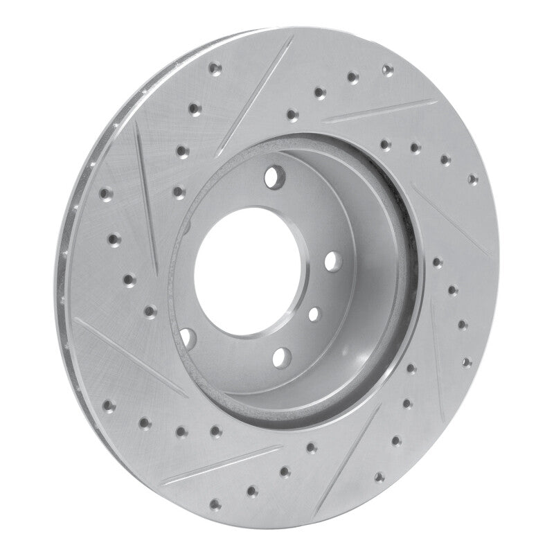 R1 Concepts R1 86-89 Jaguar VanDEN PLAS Front Right Drilled & Slotted Silver Brake Rotor